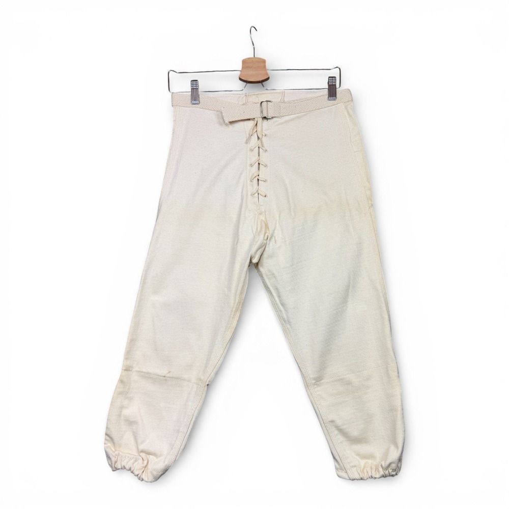 Vintage 1940s 1950s Football Pants 28 White Cotton USA 40s 50s